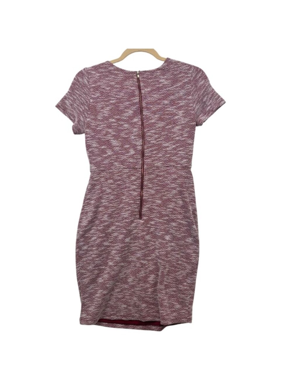 ✨3/$30 41 Hawthorn M Textured Red Short Sleeve Dress Back Zip Career Office - Picture 5 of 5